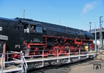 Die ölgefeuerte Schnellzug-Dampflokomotive 01 0509 der Pressnitztalbahn gehörte ebenfalls zu den Gästen in Dresden.  (19.04.2015) <i>Foto: Andreas Höfig</i>