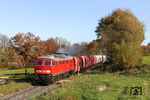 252 254 dieselt mit GM 47750 nach Beverwijk/NL aus dem Bahnhof Flandersbach. (03.11.2015) <i>Foto: Joachim Bügel</i>