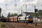 247 029 der Euro Cargo Rail SAS (ECR), eine Bahngesellschaft mit Sitz in Paris, die der Deutsche-Bahn-Tochter DB Schenker Rail gehört, mit einem Ganzzug in Düsseldorf-Rath. (28.09.2015) <i>Foto: Wolfgang Bügel</i>