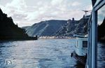 Blick auf den Rhein bei St. Goar/St. Goarshausen mit Burg Katz im Sommer 1962. (09.09.1962) <i>Foto: Detlev Luckmann</i>