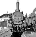Das Gesicht der ÖBB 97.201, die bereits im Jahr 1890 bei der Wiener Lokomotivfabrik in Floridsdorf entstand. (10.10.1970) <i>Foto: Dieter Kempf</i>