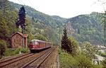 456 403 als N 7320 nach Heidelberg bei Zwingenberg am Neckar. (02.05.1984) <i>Foto: Wolfgang Bügel</i>