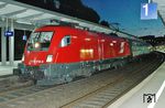 ÖBB 1116.016 ist mit einem Nachtzug in Wuppertal Hbf eingetroffen. (08.2005) <i>Foto: Bernd Backhaus</i>
