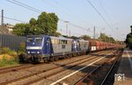 151 024 und 151 023 in Diensten von RBH Logistics vor GM 60289 (Großkrotzenburg - Oberhausen West) in Hilden. (16.08.2018) <i>Foto: Wolfgang Bügel</i>
