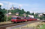 998 900 mit 998 730, 798 823 und 798 693 als N 6727 in Hadamar auf der Strecke Limburg - Westerburg. (05.09.1986) <i>Foto: Wolfgang Bügel</i>