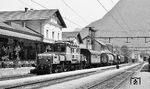 ÖBB 1189.02 vor einem Nahgüterzug in Bad Aussee. Die 1926 gebaute Lok wurde am 10.12.1979 ausgemustert. (08.1977) <i>Foto: Burkhard Wollny</i>