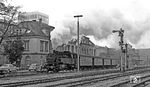 064 438 (Bw Heilbronn) fährt mit N 2709 nach Weikersheim aus dem Bahnhof Bad Mergentheim. (12.02.1972) <i>Foto: Burkhard Wollny</i>