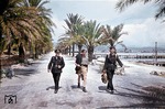 Die drei Begleiter des RVM-Fotografens Hollnagel bei der Ankunft in Italien. Schnell stellte sich jedoch heraus, dass es alles andere als ein Urlaubsaufenthalt werden sollte.... (08.1944) <i>Foto: Walter Hollnagel</i>